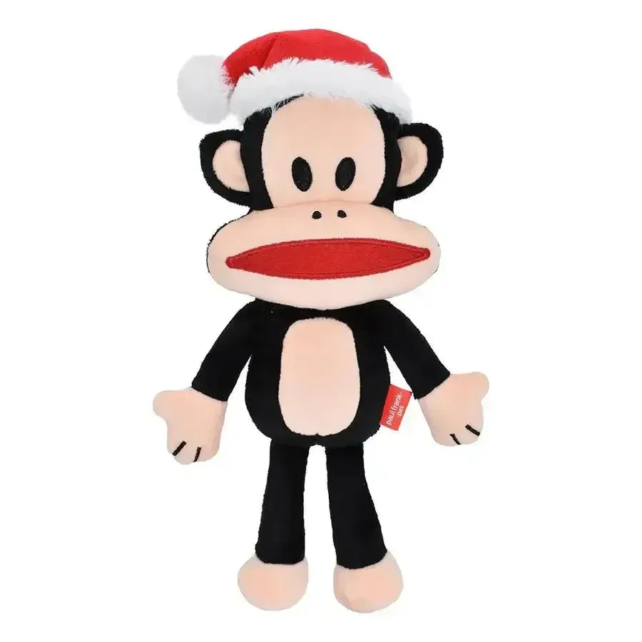 Multipet Paul Frank Julius Plush Squeaky Dog Toy – Holiday Edition