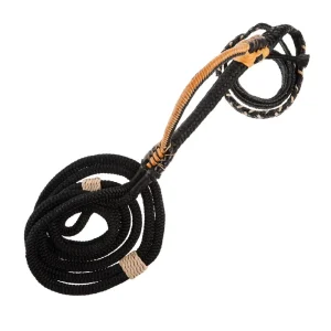 Mx Bull Ropes Brazilian Left Handed 5/8 Double Braid Black and Tan Steer Bull Rope