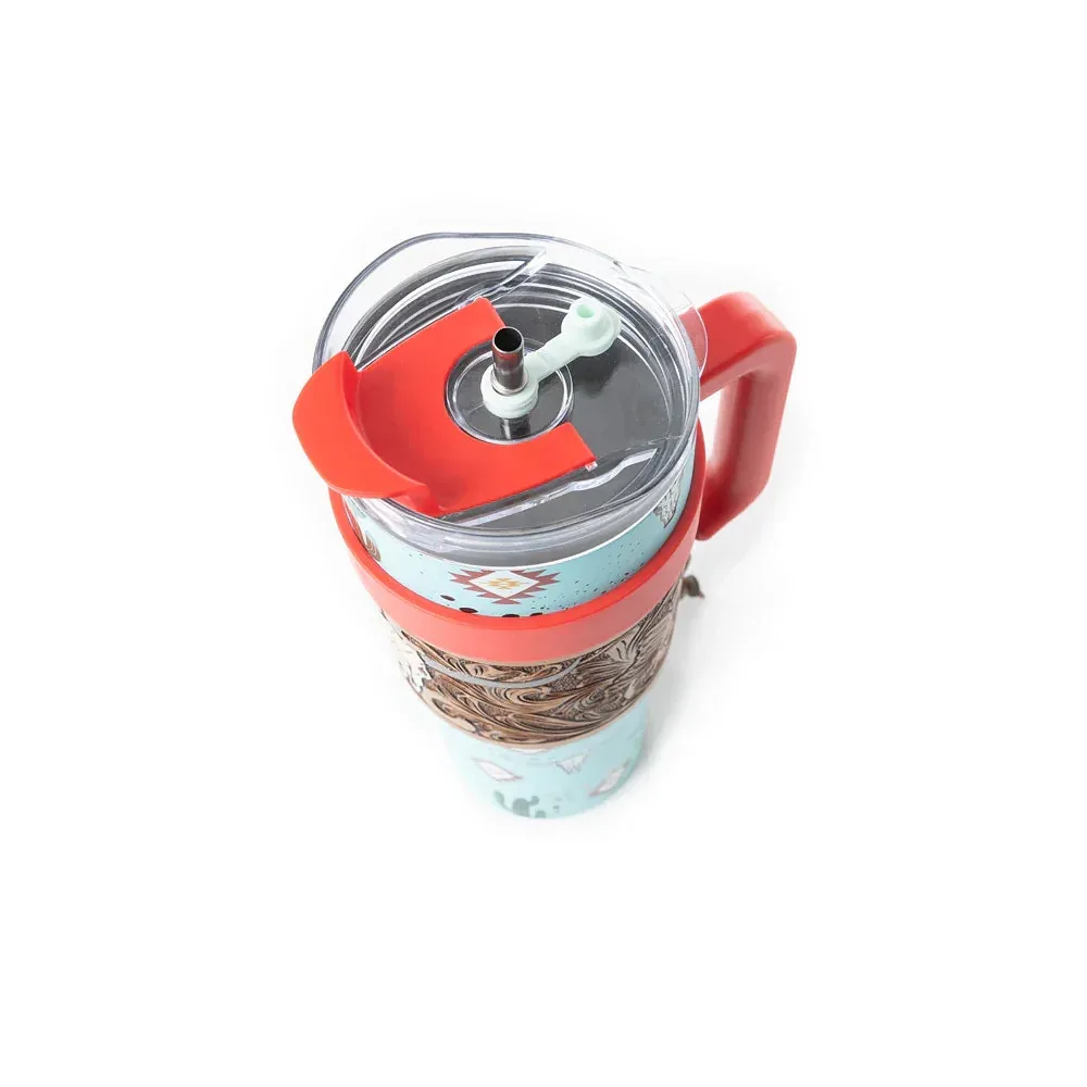Myra Wide Wyoming Aztec Longhorn Tumbler - Image 2