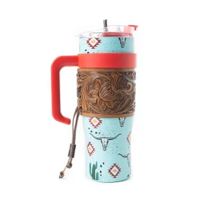 Myra Wide Wyoming Aztec Longhorn Tumbler