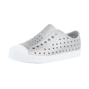 Native Children's Jefferson Bio-Bling Platinum and White Casual Shoe