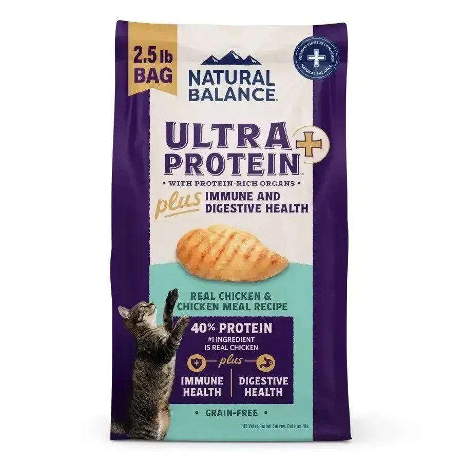 Natural Balance Chicken Cat Food – Ultra Protein Plus Dry Recipe for Immune & Digestive Health