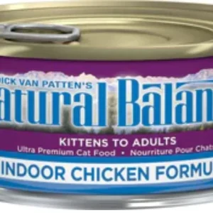 Natural Balance Indoor Chicken Formula Canned Cat Food 5.5oz Case of 24