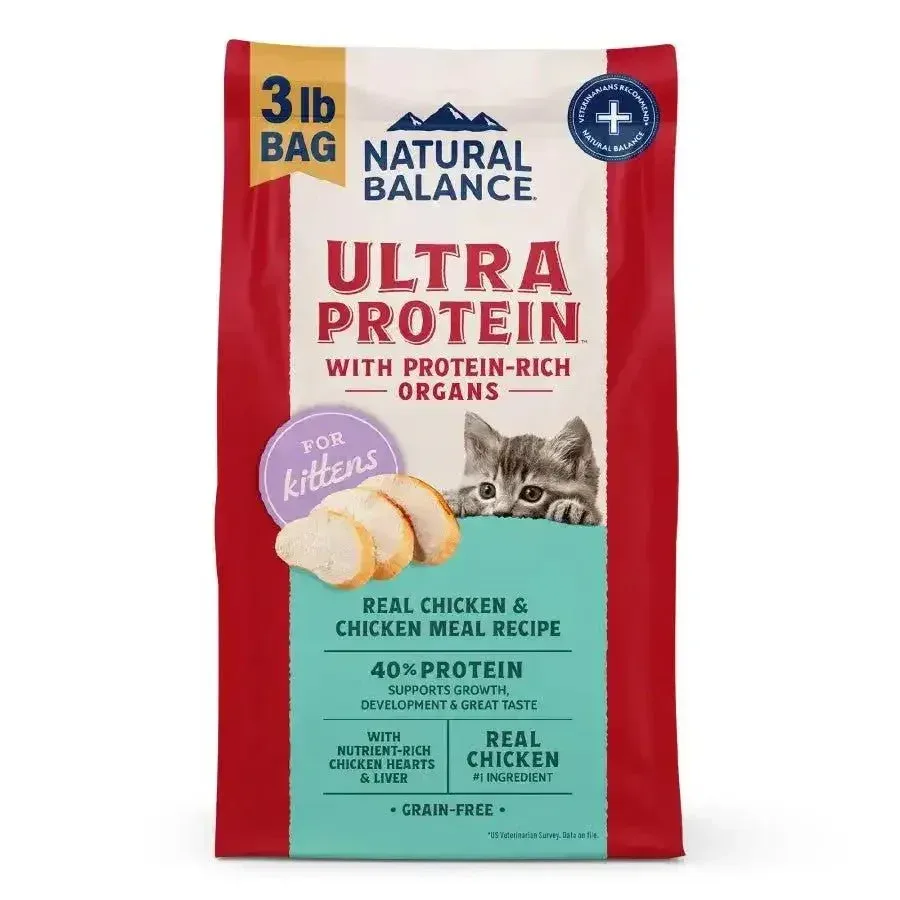 Natural Balance Kitten Food Ultra Protein Chicken Meal Dry Cat Food