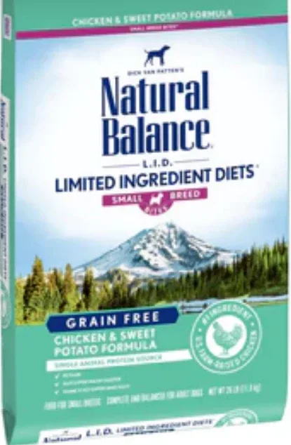 Natural Balance L.I.D Grain Free Sweet Potato & Chicken Small Breed Dog Food