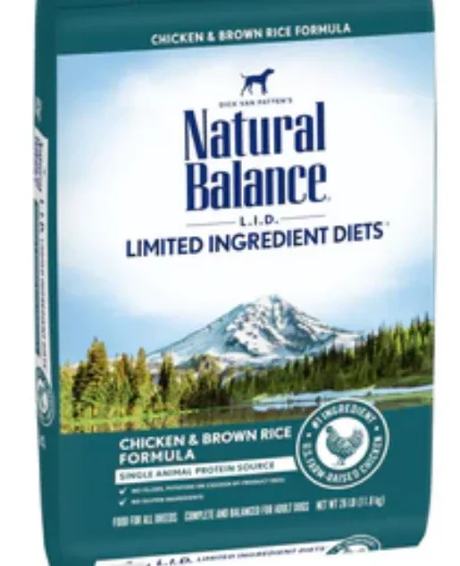 Natural Balance L.I.D. Limited Ingredient Diet Chicken & Brown Rice Formula -4lb