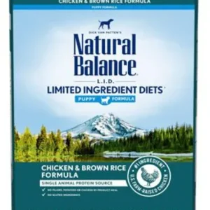 Natural Balance LID Chicken and Brown Rice Puppy Dry Dog Food 12lb Bag