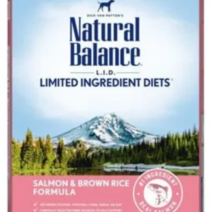 Natural Balance LID Salmon and Brown Rice Dry Dog Food 12 lb