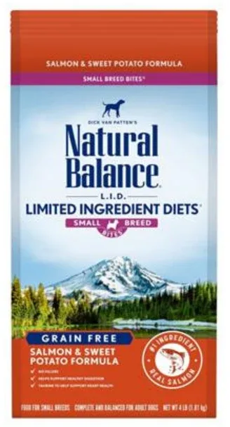 Natural Balance LID Salmon and Sweet Potato Small Breed Dry Dog Food 4 lb Bag