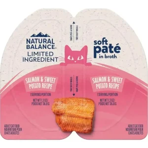 Natural Balance Limited Ingredient Wet Cat Food: Soft Pate in Savory Broth 10ea/2.6 oz