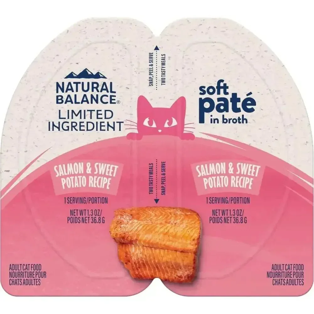 Natural Balance Limited Ingredient Wet Cat Food: Soft Pate in Savory Broth 10ea/2.6 oz
