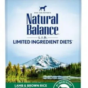 Natural Balance Pet Foods LID Lamb and Brown Rice Dry Dog Food 4lb Bag