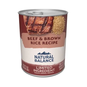Natural Balance Pet Foods Limited Ingredient Canned Dog Food Beef & Brown Rice, 13 oz