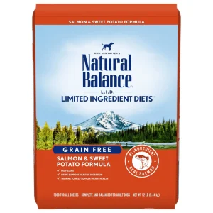Natural Balance Pet Foods Limited Ingredient Grain-Free Dry Dog Food Salmon & Sweet Potato, 12 lb