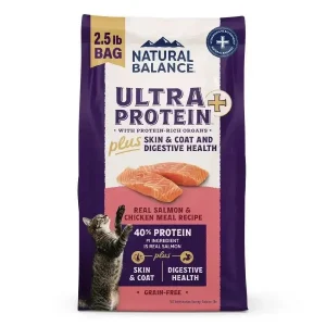 Natural Balance Salmon Cat Food with Chicken Meal for Skin, Coat & Digestive Health