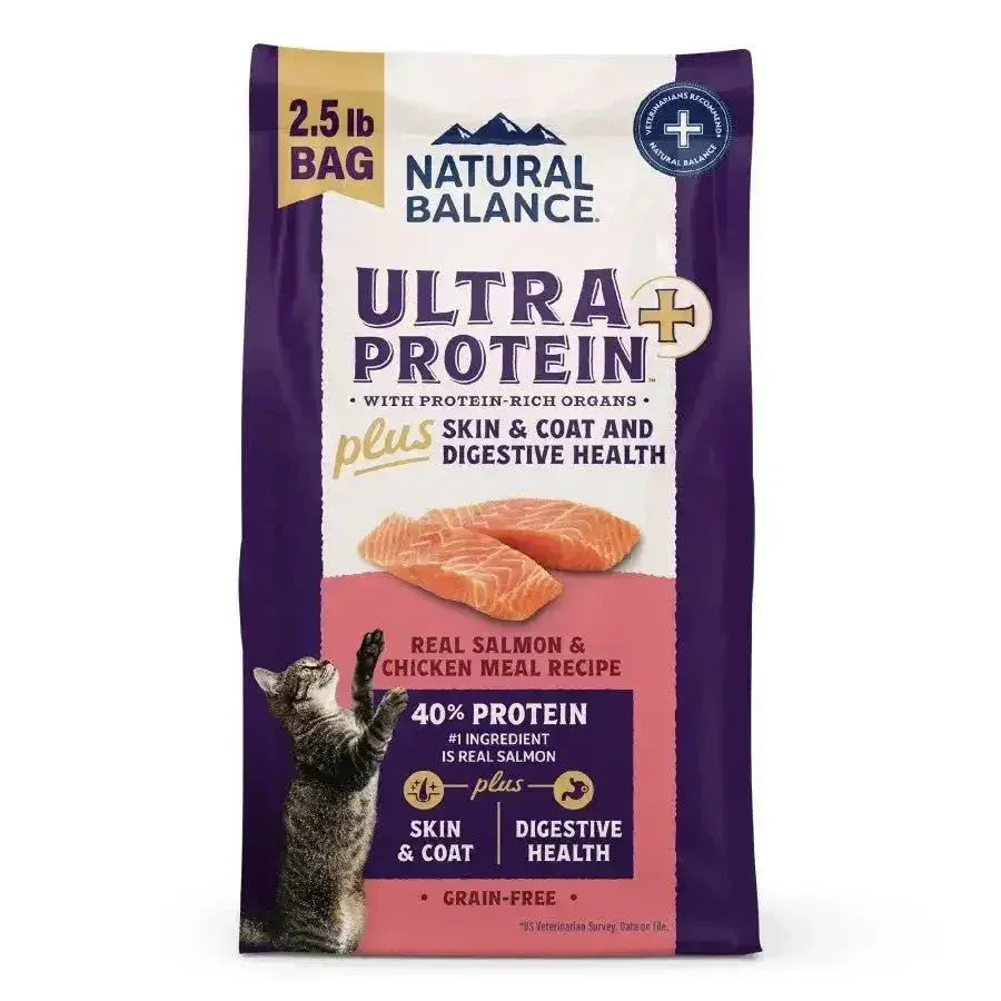 Natural Balance Salmon Cat Food with Chicken Meal for Skin, Coat & Digestive Health