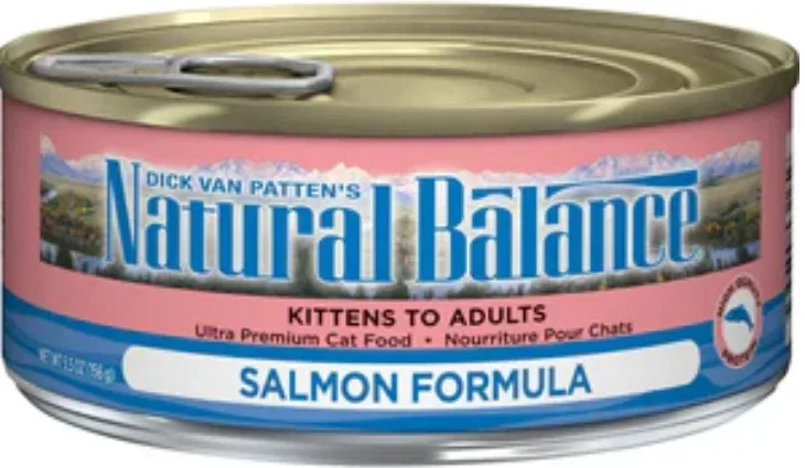 Natural Balance Salmon Formula Canned Cat Food 5.5oz Case of 24