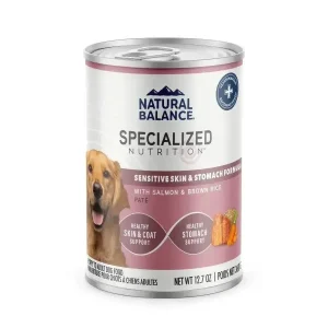 Natural Balance Specialized Nutrition Sensitive Skin & Stomach Formula Adult Salmon & Brown Rice Wet Dog Food