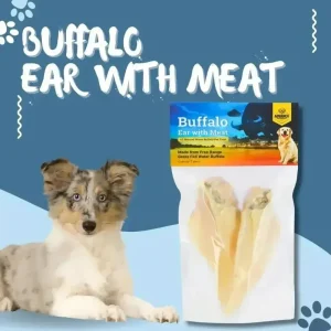 Natural Water Buffalo Ear Treat for Dogs - Chew and Oral Health Benefits