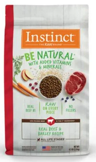 Natures Variety Instinct Be Natural Dry + Raw Dog Food 4.5Lb Bags - Image 2