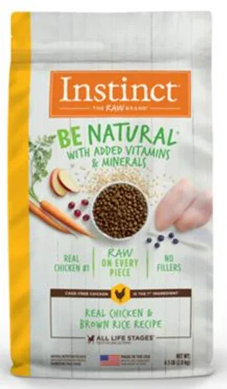 Natures Variety Instinct Be Natural Dry + Raw Dog Food 4.5Lb Bags