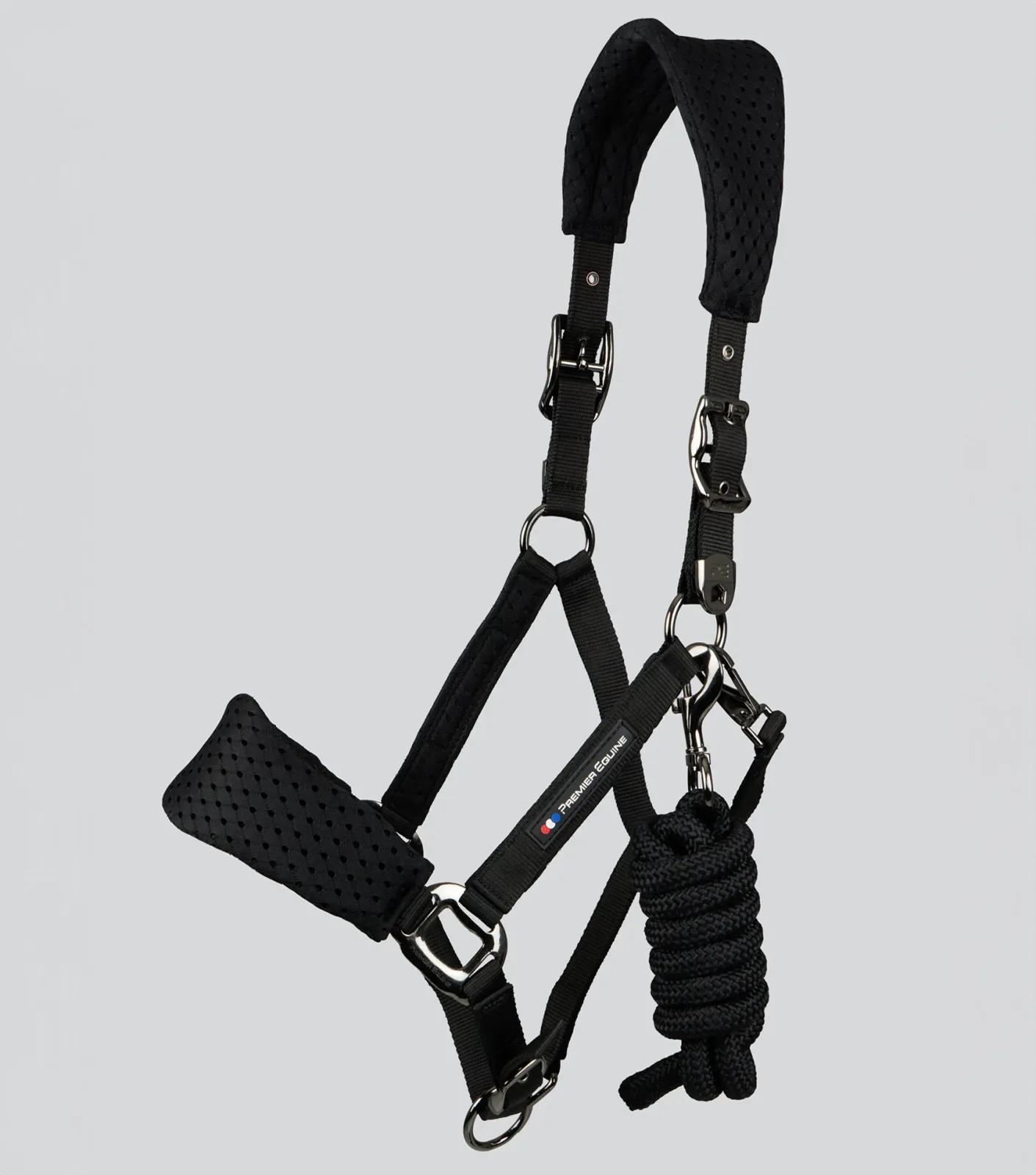 Necto 3D Mesh Head Collar with Lead Rope Black - Image 2