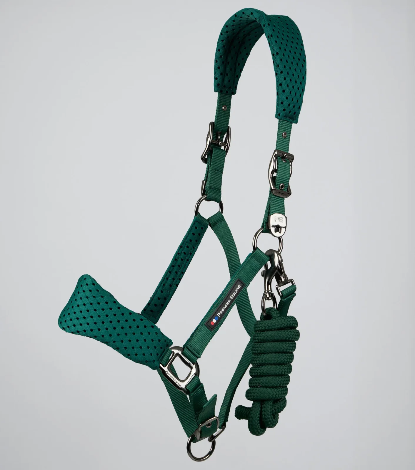Necto 3D Mesh Head Collar with Lead Rope Green - Image 2