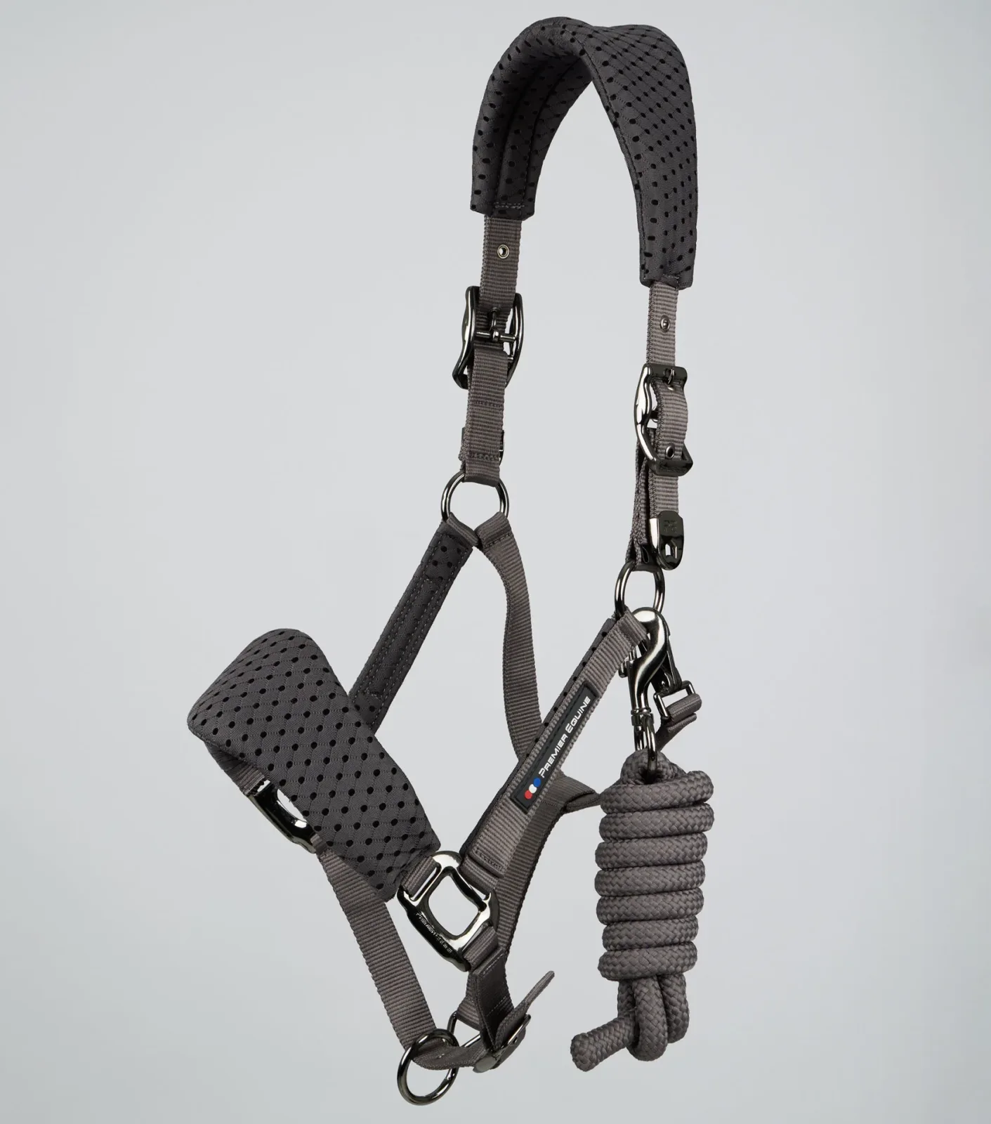 Necto 3D Mesh Head Collar with Lead Rope Grey - Image 2