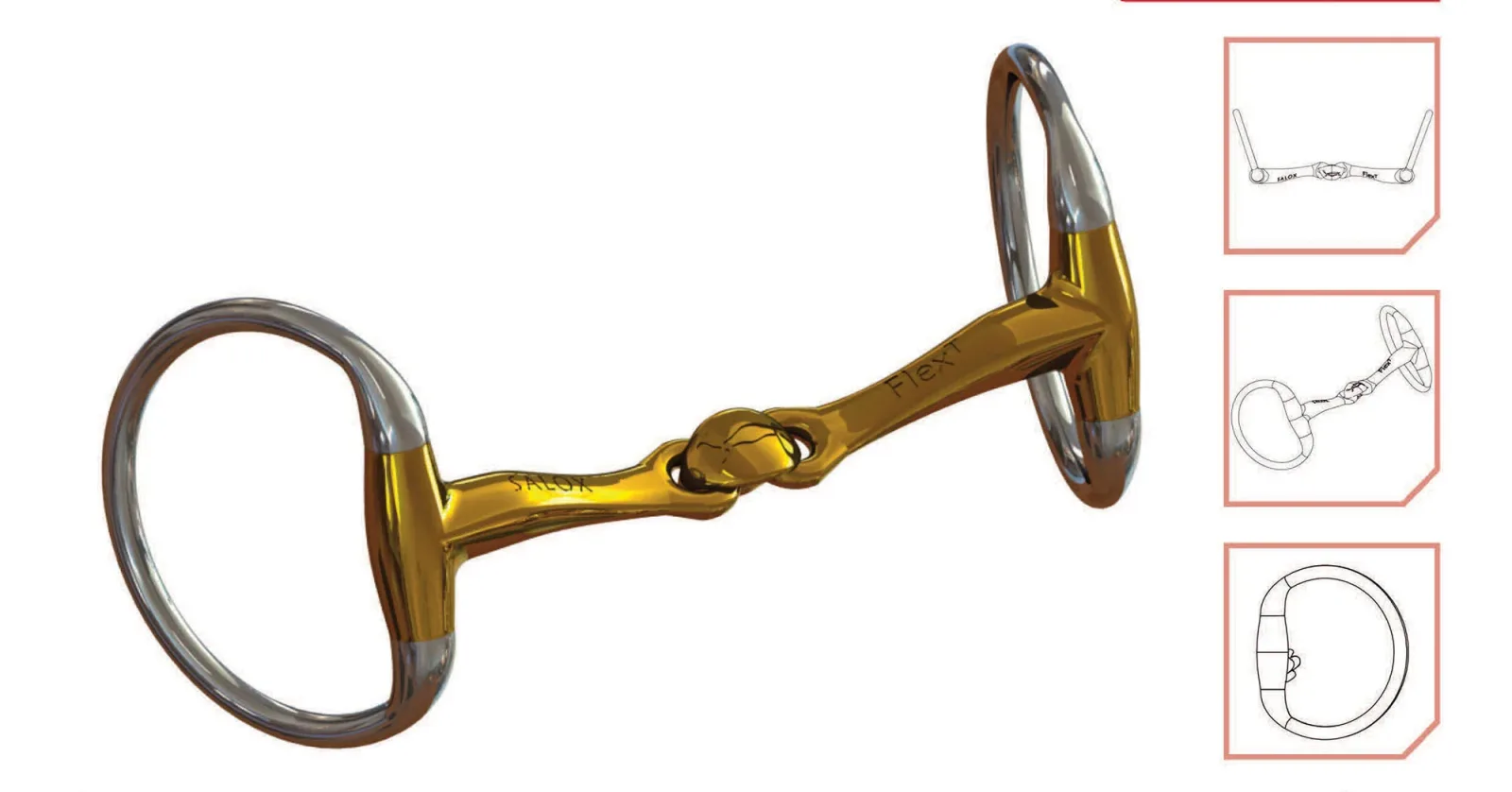 Neue Schule Turtle Tactio™ Flex™ Eggbutt Bit - Image 2