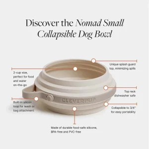Nomad Collapsible Dog Bowl in Sand