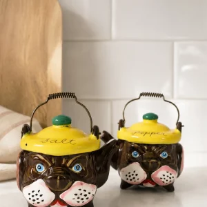 NORCREST BULLDOG SALT AND PEPPER SHAKERS