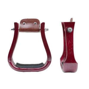 NRS 2in Cherry Wood Stirrup with Rubber Tread