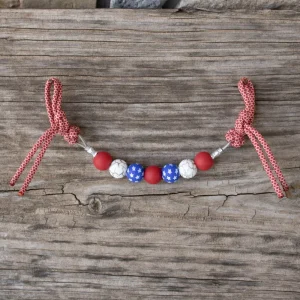 NRS 4th of July Red Silicone Beaded Curb Strap