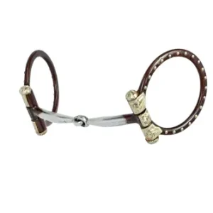 NRS Antique Dots D-Ring Smooth Snaffle Bit