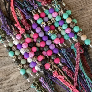NRS Assorted Multi Colors Silicone Beaded Curb Strap