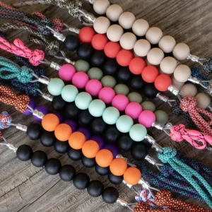 NRS Assorted Solid Colors Silicone Beaded Curb Strap