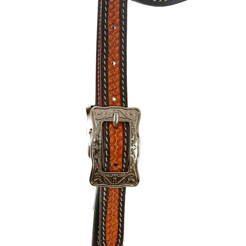 NRS Basket Stamp with Black Edge Single Ear Headstall - Image 2