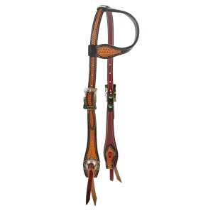 NRS Basket Stamp with Black Edge Single Ear Headstall