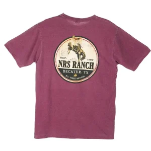 NRS Bucking Horse Maroon Tee Shirt