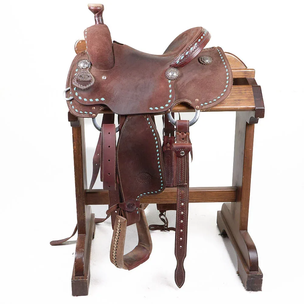 NRS Competitor Series Used 13in Roughout Breakaway and Goat Tying Saddle - Image 2