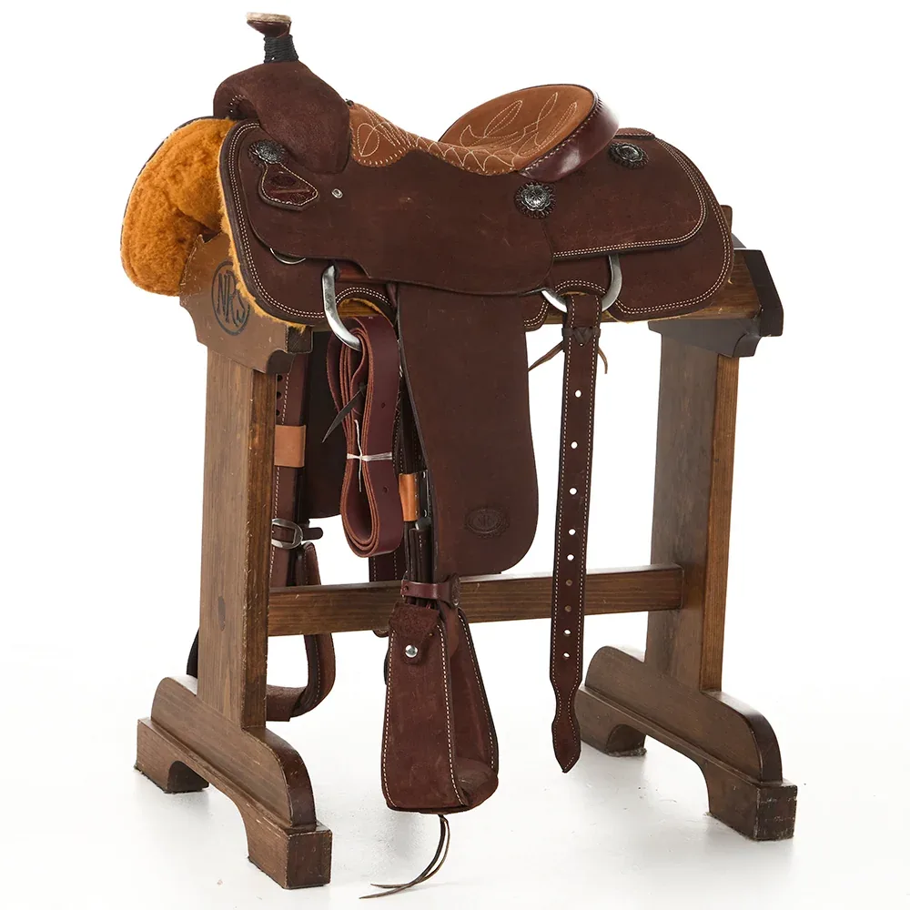 Nrs Competitor Series Used 14.5in Chocolate Roughout Calf Roper