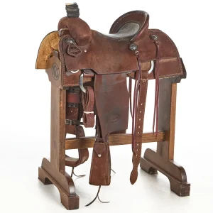Nrs Competitor Series Used 14.5in Chocolate Roughout Inlaid Team Roper