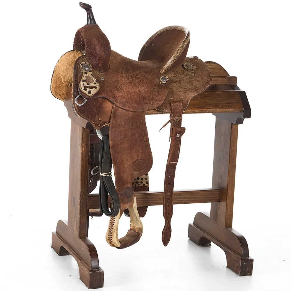 Nrs Competitor Series Used 14in Cheetah Roughtout Barrel Saddle