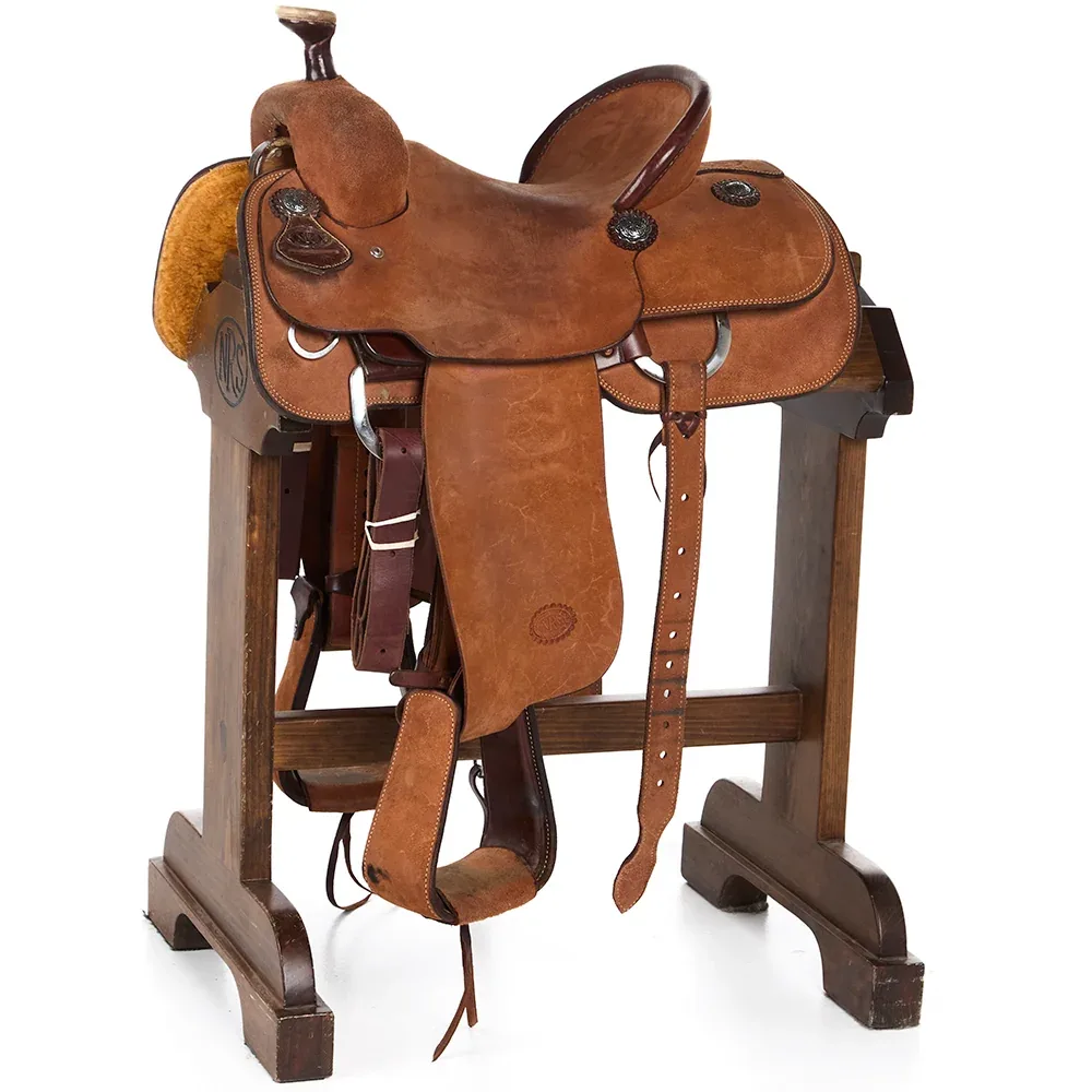 Nrs Competitor Series Used 14in Roughout Chocolate Accent Team Roper