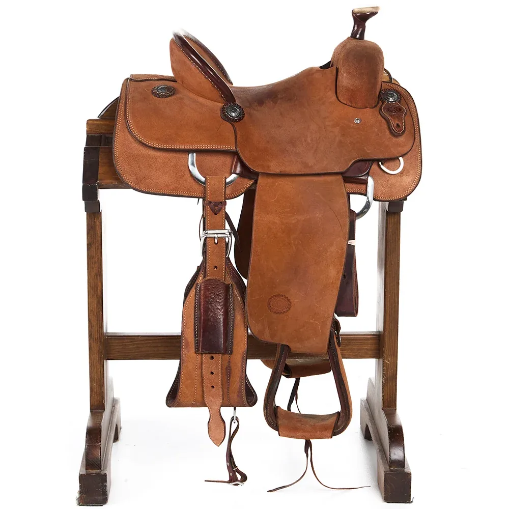 Nrs Competitor Series Used 14in Roughout Chocolate Accent Team Roper - Image 2