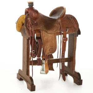 Nrs Competitor Series Used 15in 1/2 Breed Basket Stamp Olin Young Ranch Roper