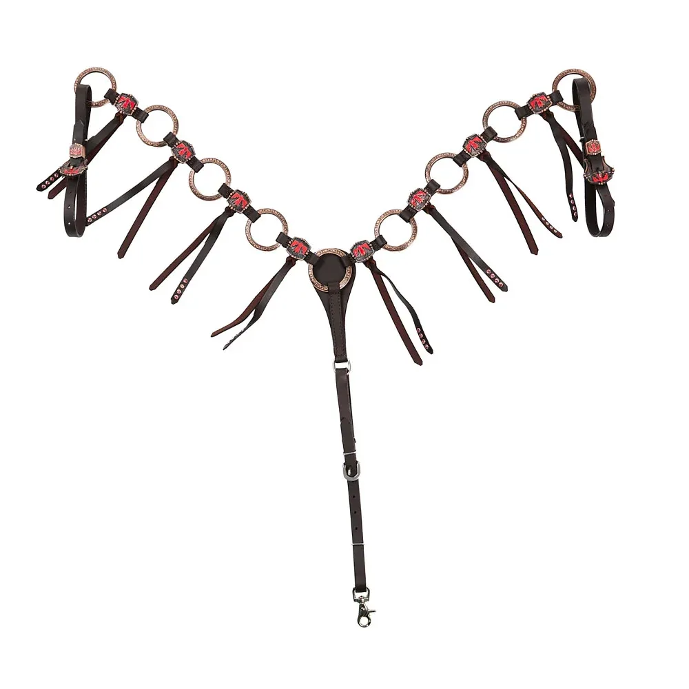 NRS Dark Pink Thunderbird Copper Ring Breast Collar