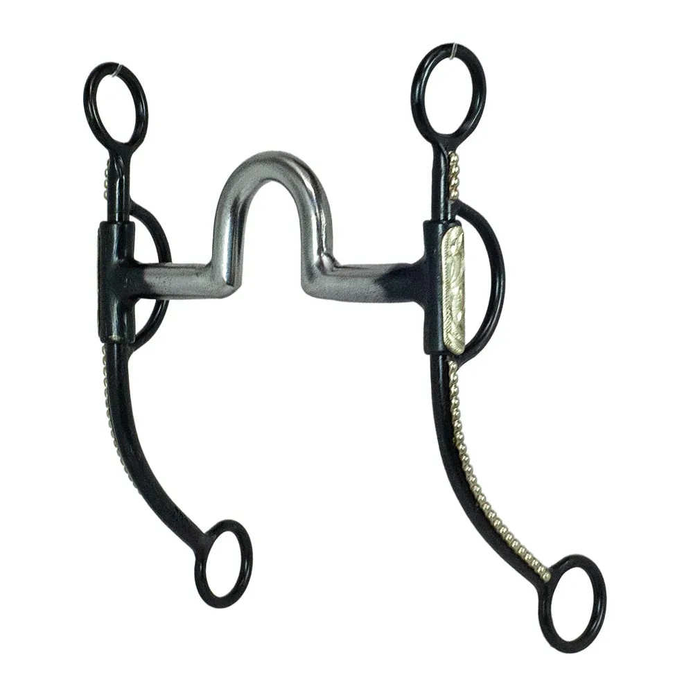NRS Dotted Black Steel Shank High Port Bit