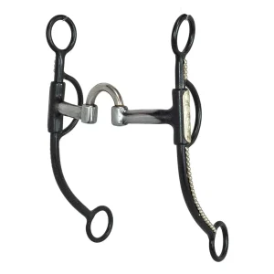 NRS Dotted Black Steel Shank Low Port Correction Bit