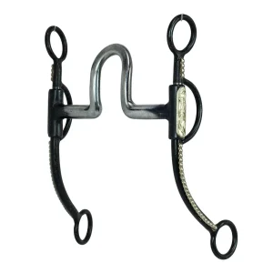 NRS Dotted Black Steel Shank Tall Spoon Bit